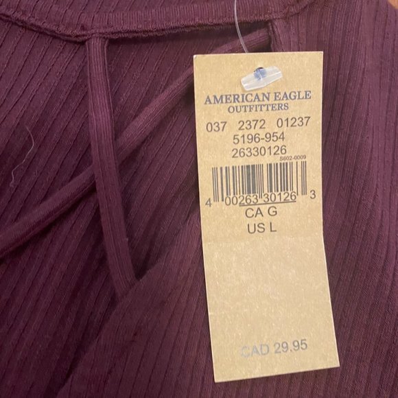 American Eagle Soft & Sexy Ribbed Tee - Picture 2 of 3